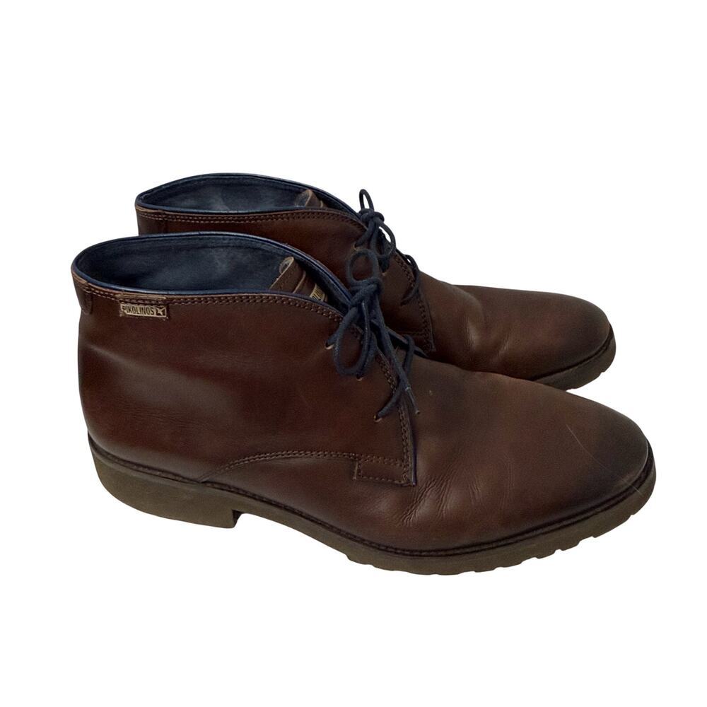 Pikolinos Glasgow Boots Mens Size 11 Brown Leather Chukka Lace Up 45